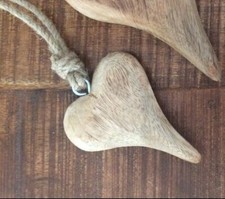 Hänger herz holzherz natur - hänger,