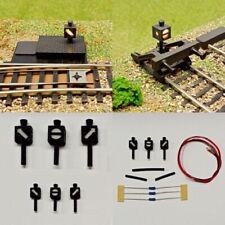 Weichenlaterne Gleissperrsignal beleuchtet LED für H0 und 0 Weichen Set Bausatz