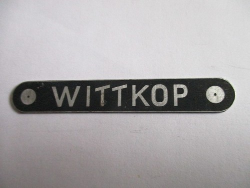 Nameplate wittkop vintage - nameplate,