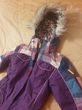 Schneeanzug, Skianzug, Gr. 98, Hello Kitty, lila / türkis, Kapuze, gut erhalten