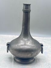 ANTIKE FLASCHE AUS ZINN MIT