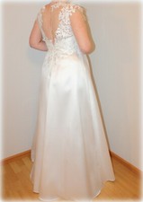 Brautkleid- Vintage-Kelsey Rose-Englische Spitze-Satin-Gr 44-Ungetragen und Neu!