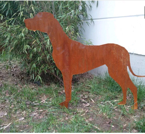 Garten hund aus edelrost - hund,
