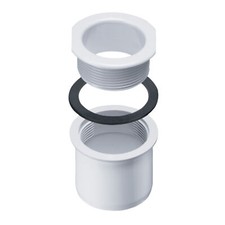 INEFA PVC Ablaufstutzen zum Schrauben für Kastenrinne, Wasserablauf Kastenrinnen