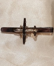 Krawattenklammer Krawattennadel Flugzeug 925 Silber Necktie Clip Silver Plane