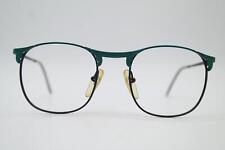 Vintage Brille Nouvelle Ligne ART DECO 3 Grün Schwarz Oval Brillengestell