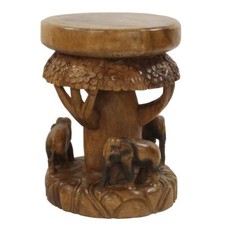 Elefanten-Hocker Rund- Holz