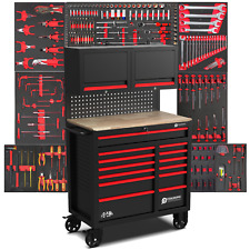 Werkstattwagen mit Werkzeug Werkzeugwagen gefüllt Werkzeugkasten 11 Schubladen