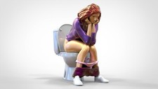 Frau auf Toilette HO 1:87