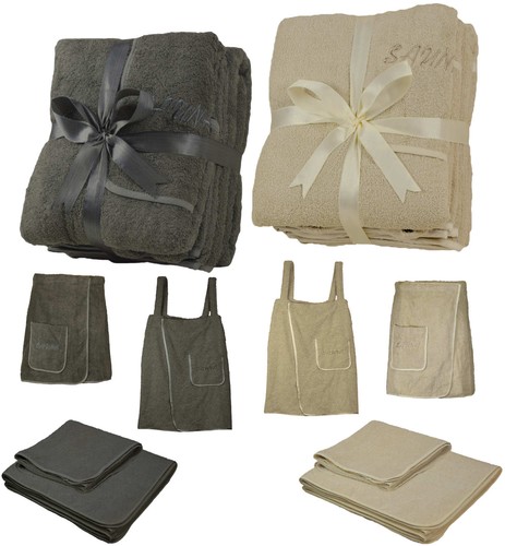 Sauna set teilig frottee - sauna,