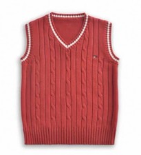 Rote Strickweste, Gr. 110-116