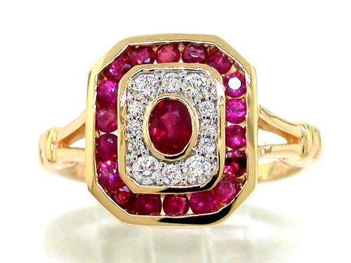 Rubin brillant ring 585 - brillant,
