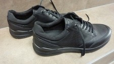 ECCO Irving Herren  Sneaker schwarz Glattleder Gr. 42 Danish Design NP 120,-