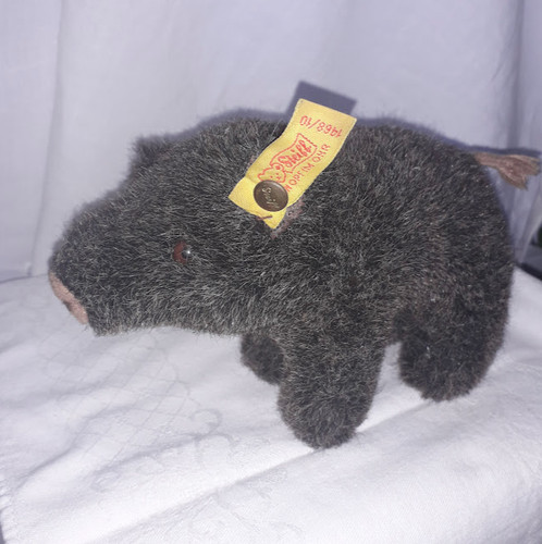 Steiff wildschwein mit fahne - steiff,wildschwein,mit,