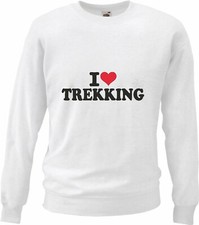 Sweatshirt I LOVE TREKKING - MOUNTAINBIKE - WANDERN - MARATHON - TREKKINGS RAD