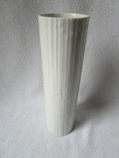 Rosenthal Tauperle Wirkkala Porzellan Design Vase weiß rund 23x6,5cm TOP!