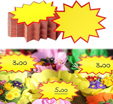 Fluoreszierende Preisschilder Platzen Papier 12 x 16 cm Verkaufsschilder