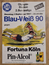 Fußball - Bundesliga 1987 - Blau-Weiß 90 Berlin - Fortuna Köln - Spielplakat