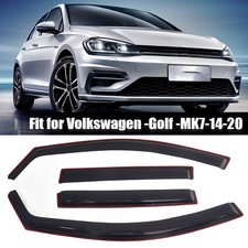 4-Tlg Set Schwarz Windabweiser Regenabweiser Für VW Golf 7 2012 2013 2014-2019