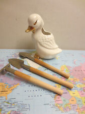 Ente mit  Klein Garten Werkzeug Set, 3-teilig, Schaufel/Spaten/Harke, Blumentopf