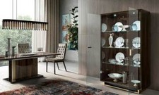 Vitrine Glasschrank Nussbaum