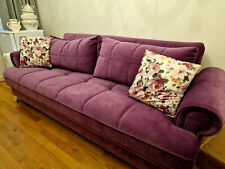 Lila 2 Sitzer Schlafsofa mit Bettkasten, Schlaffunktion, gebraucht