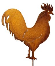 Rost Gartenstecker Hahn