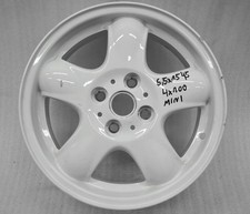 1x Alufelge 15 Zoll 5.5" 4x100 45ET Glanz Weiß 6768498 Mini R55 R56 R50