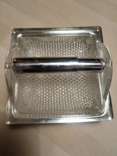 Toilettenpapierhalter Fliese 70/80er Bad Vintage 15x15 Ersatzfliese Glas Silber