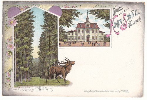 Litho eisenach gruss von - ak,