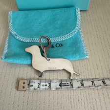 Tiffany & Co. Dackel Weiner Hund Charm Schlüsselanhänger Sterling Silber 925 ...