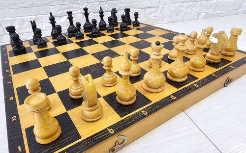 Vintage sowjetisches schach - sowjetisches,