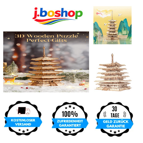 Holzpuzzle tempelbau - holzpuzzle,