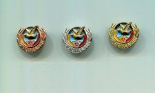 Ehrennadeln Sporttauben  GST  emalliert Für aktive Arbeit in gold silber bonze