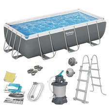 BESTWAY Gartenpool Schwimmbecken Schwimmbad Frame Pumpe Set 404 x 201 x 100 cm