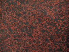 Japanische Kimono Seidenstoff  Stoffbahn handgedruckt  schwarz rot  94 x 37 cm