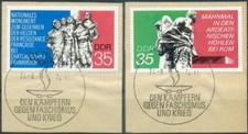 DDR Mi.Nr. 1981 - 1982 gestempelt, Briefstücke, Mahnmal Gedenkstätten Rom