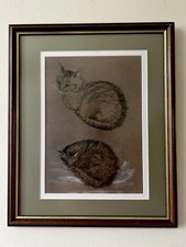 Original Pastell Zeichnung