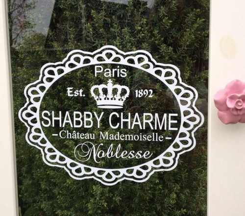 Shabby chic wasserf - chic, wasserf.aufkleber