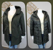 ?Betty Barclay Ultra Light Weight WENDE Steppmantel Mantel 42 dunkel grün LEO?