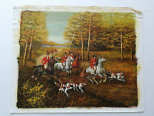 Ölgemälde Treibjagd handgemalt auf Leinwand signiert C. Quany (Pos-Nr. 115-1)