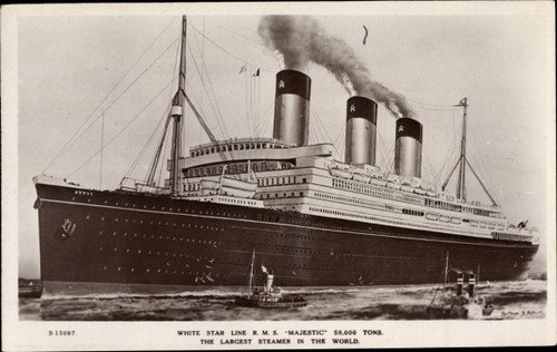 Dampfer rms majestic - dampfer, white