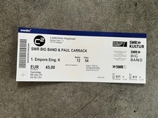 SWR Big Band Paul Carrack - 1 Ticket, 06.12.2024, Stuttgart