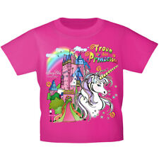 Kinder T-Shirt mit Print - Einhorn Schloß Zauber - 12430 versch. Farben Gr.  ...
