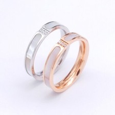 Edelstahl Ring mit Perlmutt &