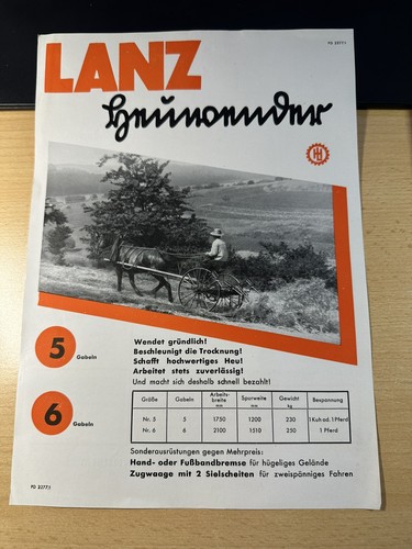 Lanz gabelheuwender prospekt - gabelheuwender,