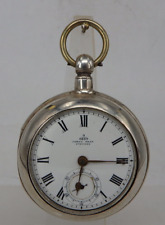 Englische Taschenuhr James Gray mit Übergehäuse Sterling Silber 1867 (95056)