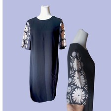 Schwarzes Midikleid Lässig