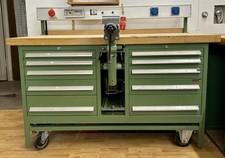 LOKOMA Mobile Werkbank Premium mit Schraubstock / Starkstrom