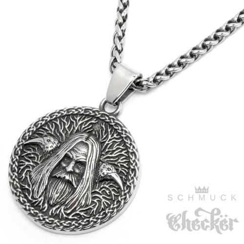 Nordisches amulett mit raben - nordisches,